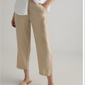 Quince 100% linen pants, size medium, driftwood/beige color